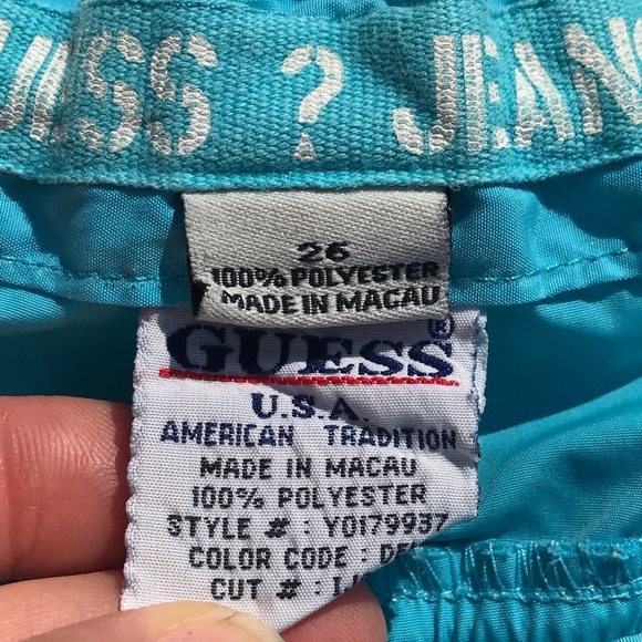 Guess Blue Wind Track Shorts 26 - Picture 3 of 4